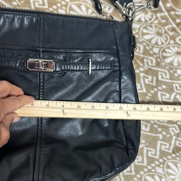 Coach Black Leather Hobo Bag with Adjustable Strap Wear Crossbody or Shoulder - Picture 11 of 16